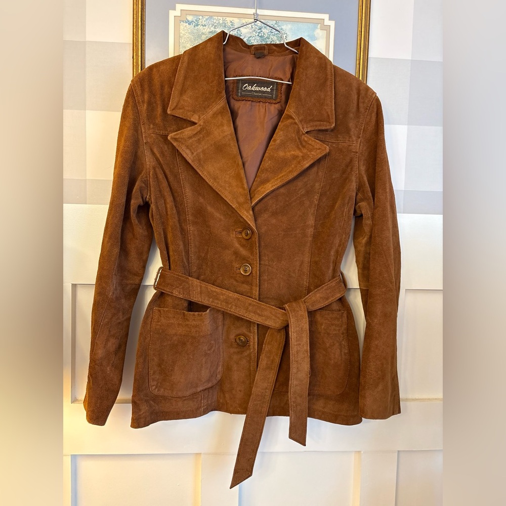 Vintage Chadwicks Tan Suede Belted Blazer
